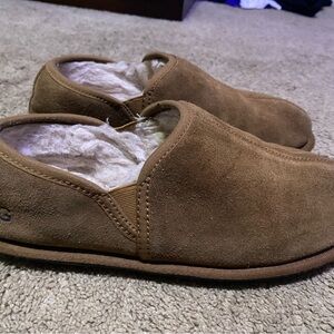 Cozy Brown Suede Slippers